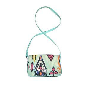 Vera Bradley Mint Pink Aztec Pueblo Print‎ Turnlock Crossbody Bag 9.5"X5.5"X3"